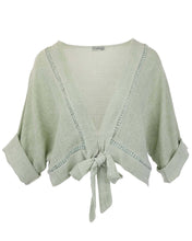 Load image into Gallery viewer, Linen and Cotton Blend Tie Front Jacket