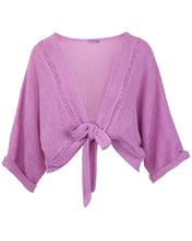 Load image into Gallery viewer, Linen and Cotton Blend Tie Front Jacket