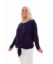 Load image into Gallery viewer, Bamboo Jersey Long Sleeve Tie Front Top