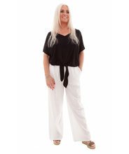 Load image into Gallery viewer, Bamboo Jersey Short Sleeve Tie Front Top