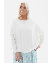 Load image into Gallery viewer, Cashmere Like Roll Trim Batwing Jumper