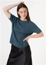 Load image into Gallery viewer, Cashmere Like Cable Short Sleeve Jumper
