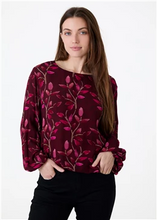 Load image into Gallery viewer, Watercolour Vines Elasticated Hem Blouse