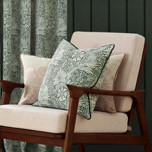 Load image into Gallery viewer, Morris & Co Marigold Piped Jacquard Square Cushion
