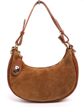Load image into Gallery viewer, Suede / Leather small shoulder cross body bag