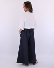 Load image into Gallery viewer, Linen and Cotton Blend Tie Front Jacket