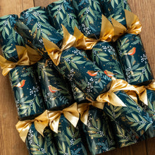 Load image into Gallery viewer, Sara Miller 13" Christmas Crackers Luxury Green Robins Eco