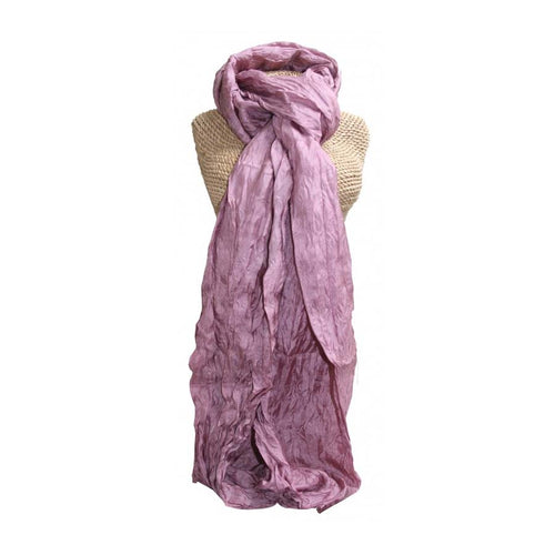 Silk Crinkle Scarf Dusky Pink