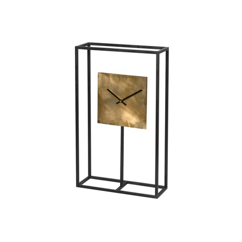 Black Frame Gold Clock