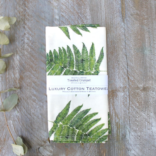 Woodland Fern Pure Tea Towel - Little Gems Interiors