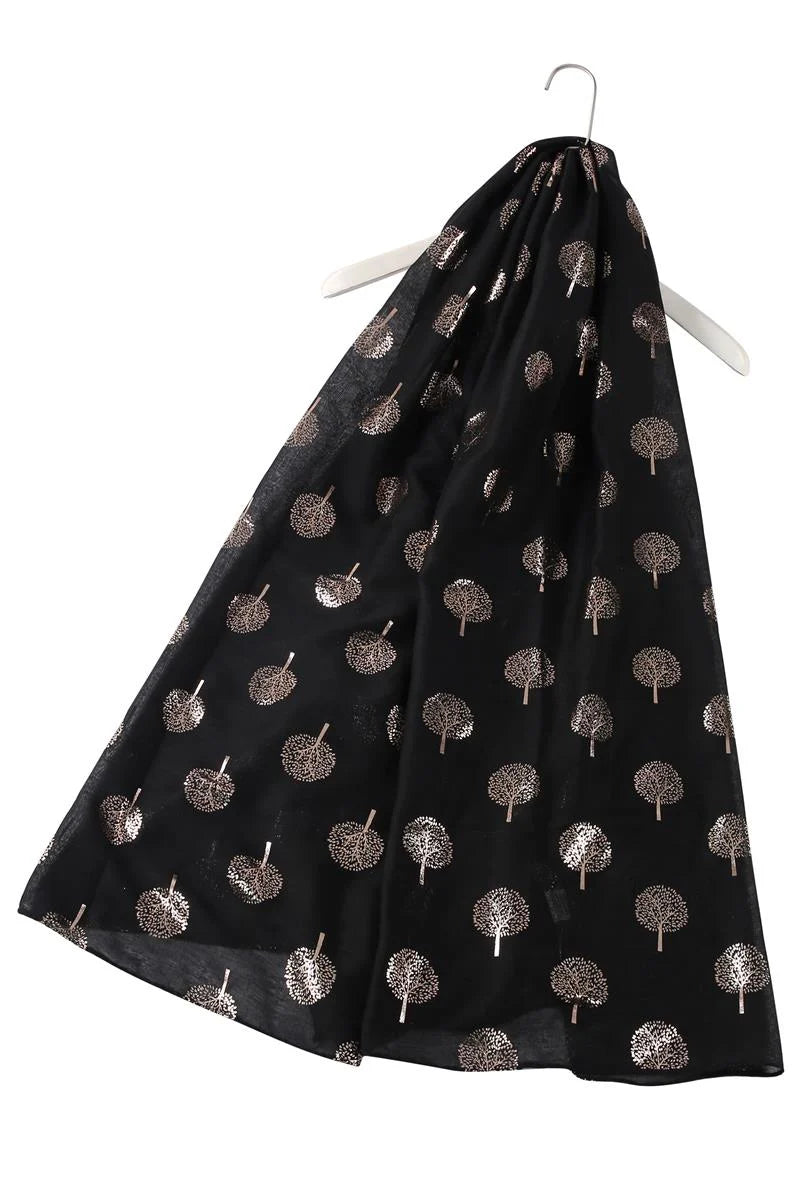 Rose Gold Tree Print Scarf