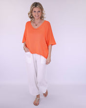 Load image into Gallery viewer, Cotton Blend V Neck Tunic Top
