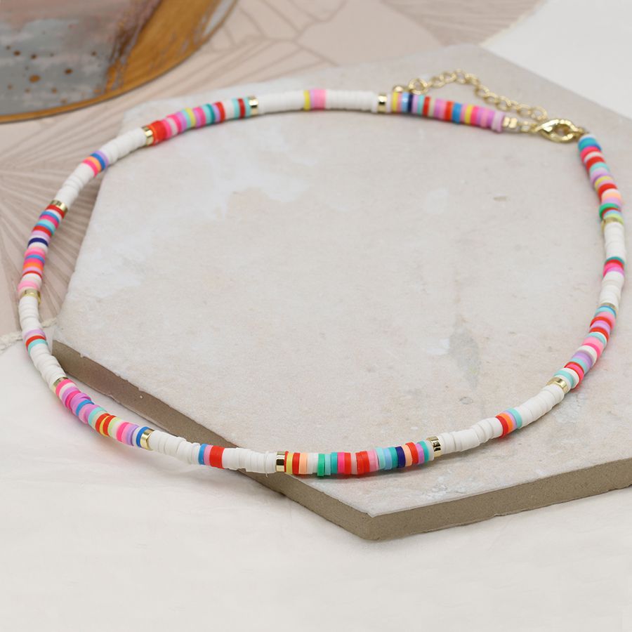 Multicolour Fimo Bead Necklace