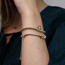 Load image into Gallery viewer, Golden triple mini crystal rings bracelet
