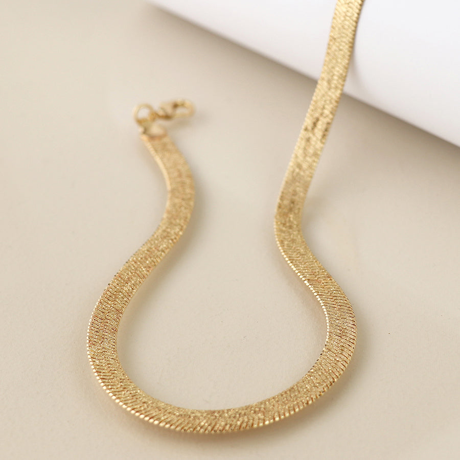 Gold plated liquid chain necklace