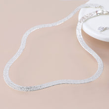 Load image into Gallery viewer, Silver plated liquid chain necklace
