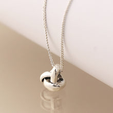 Load image into Gallery viewer, Silver plated infinity knot necklace
