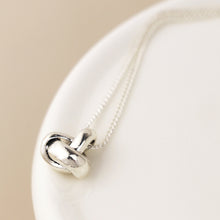 Load image into Gallery viewer, Silver plated infinity knot necklace
