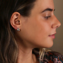 Load image into Gallery viewer, Silver plated infinity knot earrings
