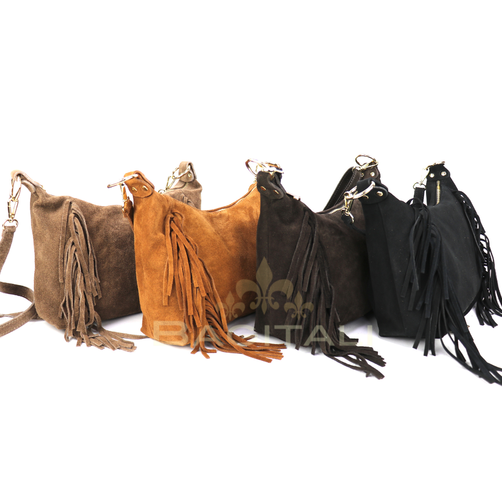 Medium Crossbody Bag with Tassel Detail