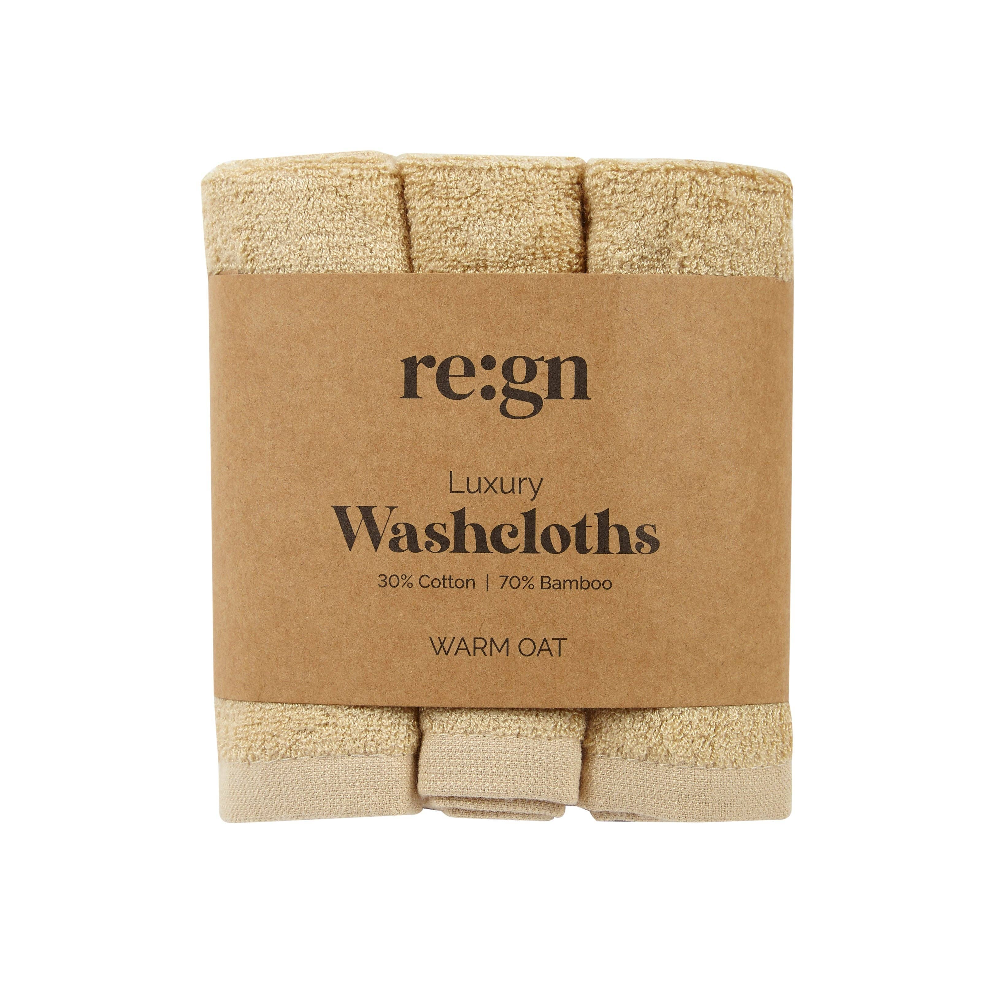 Re:gn Luxury Bamboo Face Cloths – Ultra-Soft - 3 Pack