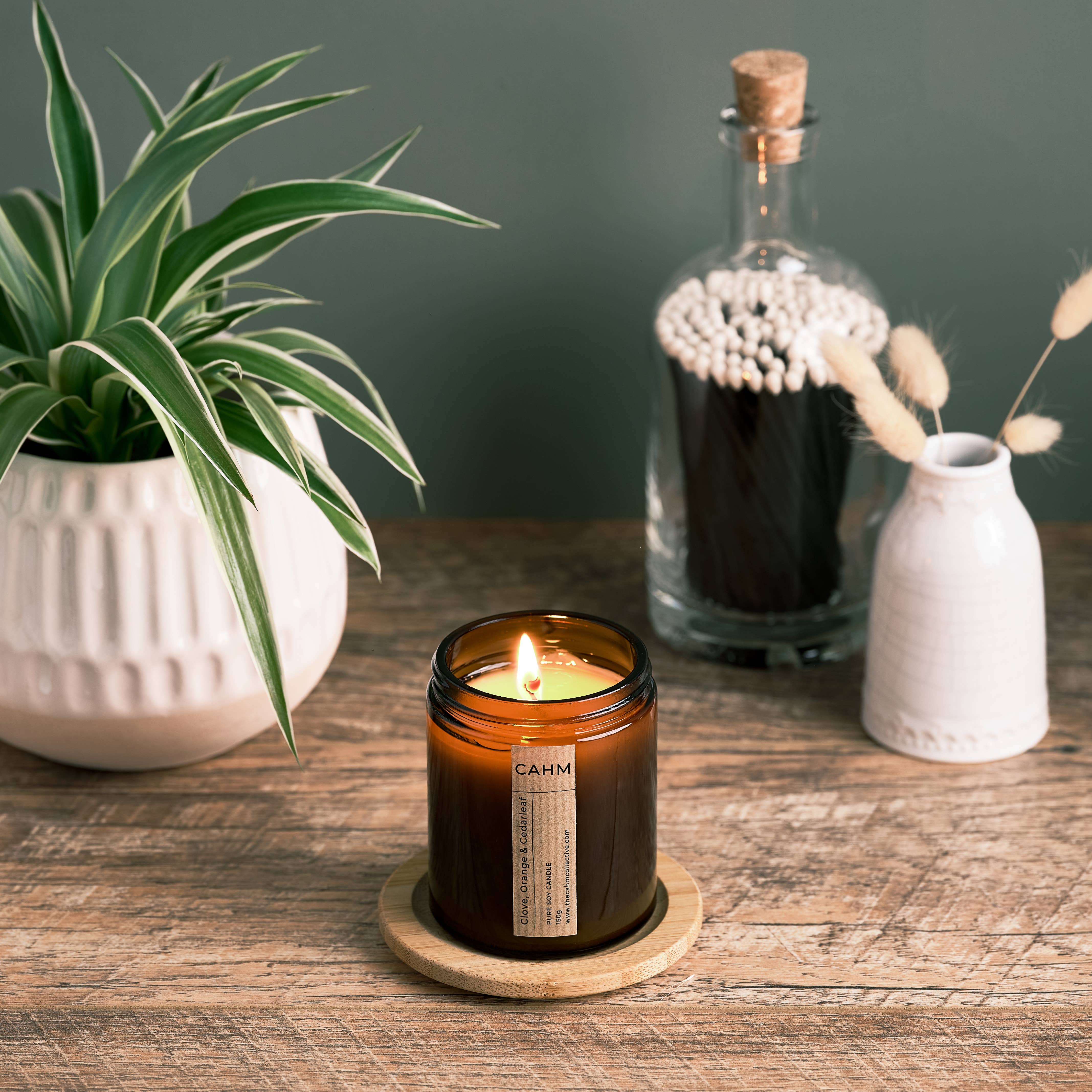 Citrus, Musk & Patchouli Amber Jar Candle | Luxury Candle