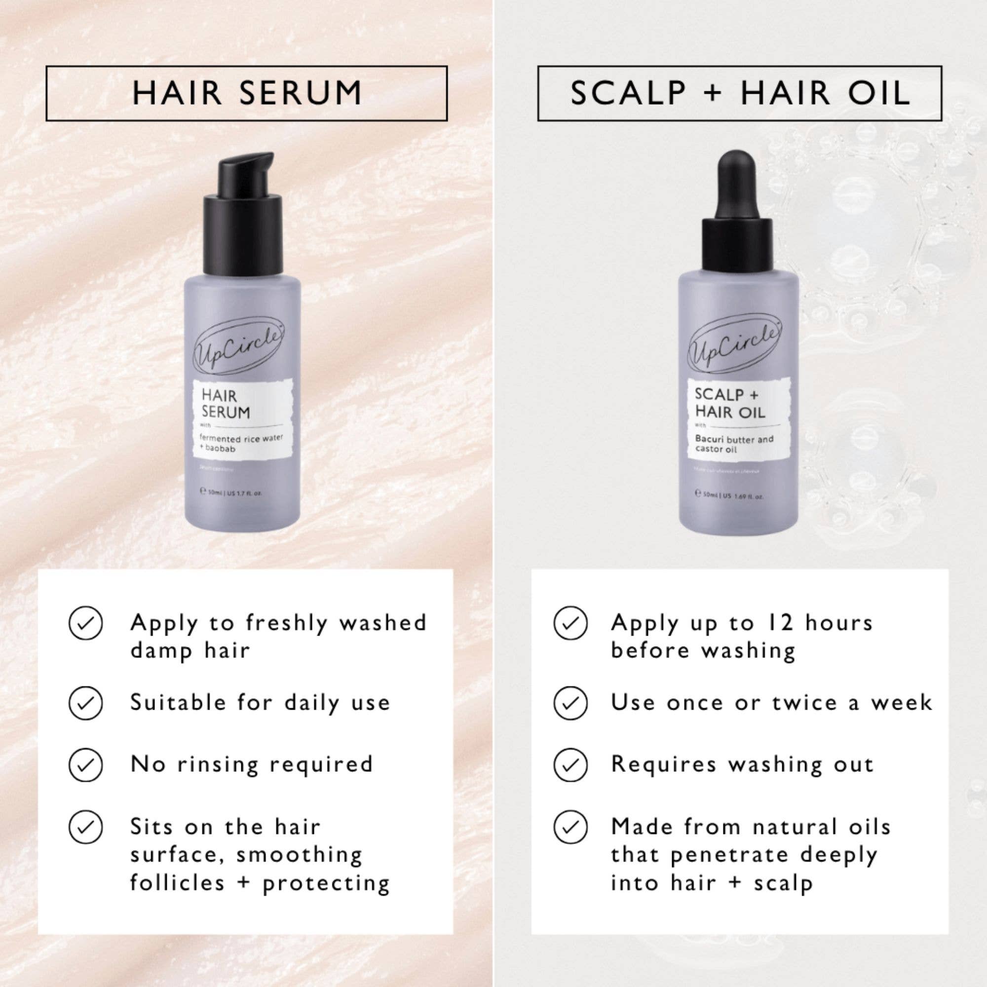 Upcircle I Scalp + Hair Oil Treatment - heat damage, growth, split ends