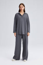 Load image into Gallery viewer, KNIT COLLAR TUNIC AND TROUSER SET
