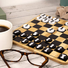 Load image into Gallery viewer, Bamboo Backgammon &amp; Chess Set
