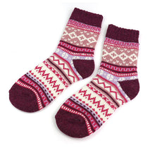 Load image into Gallery viewer, mix nordic wool blend winter socks
