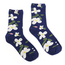 Load image into Gallery viewer, Navy mix mix bold floral ankle socks
