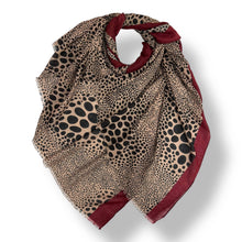 Load image into Gallery viewer, Leopard dots print scarf
