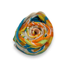 Load image into Gallery viewer, Tropical Flower and Leaves Print Scarf
