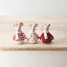 Load image into Gallery viewer, Red And White Mice, 3 Assorted
