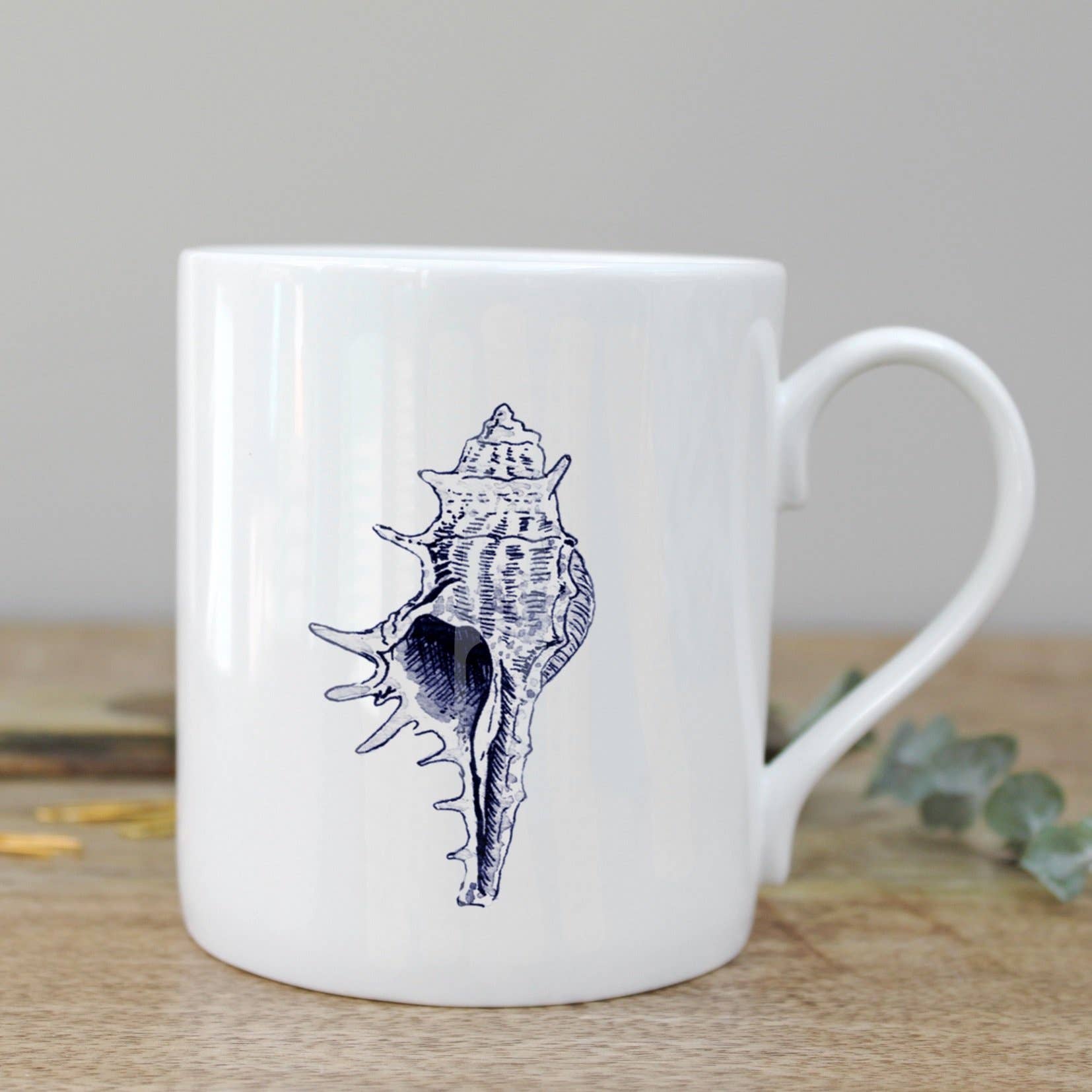 Conch Shell Fine Bone China Mug in a Gift Box