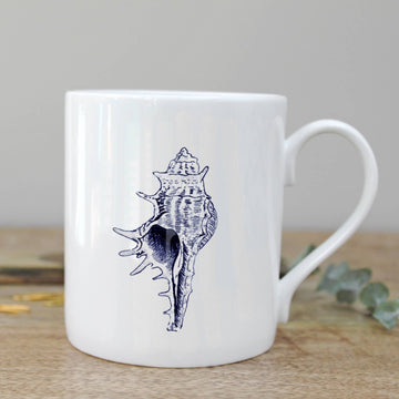 Conch Shell Fine Bone China Mug in a Gift Box