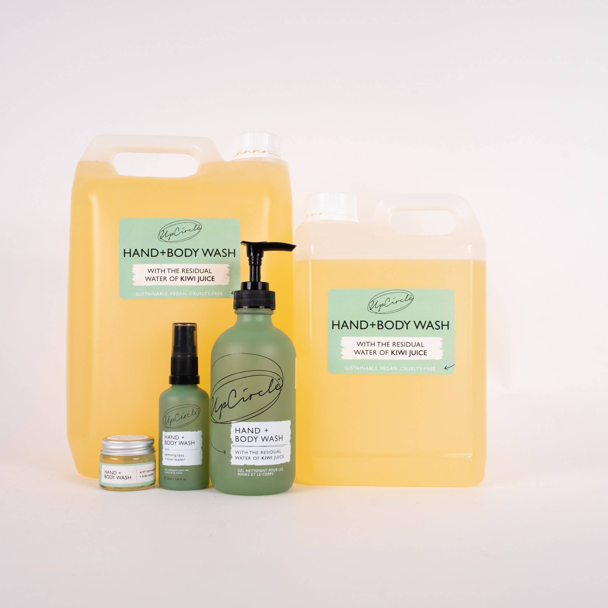 Upcircle I 100% Natural Vegan Soap - Hand + Body Wash with Lemongrass
