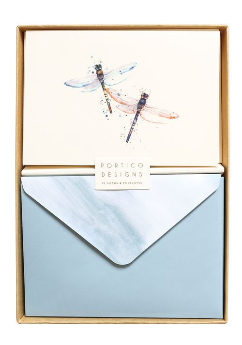 Boxed Notecard Set with Dragonflies