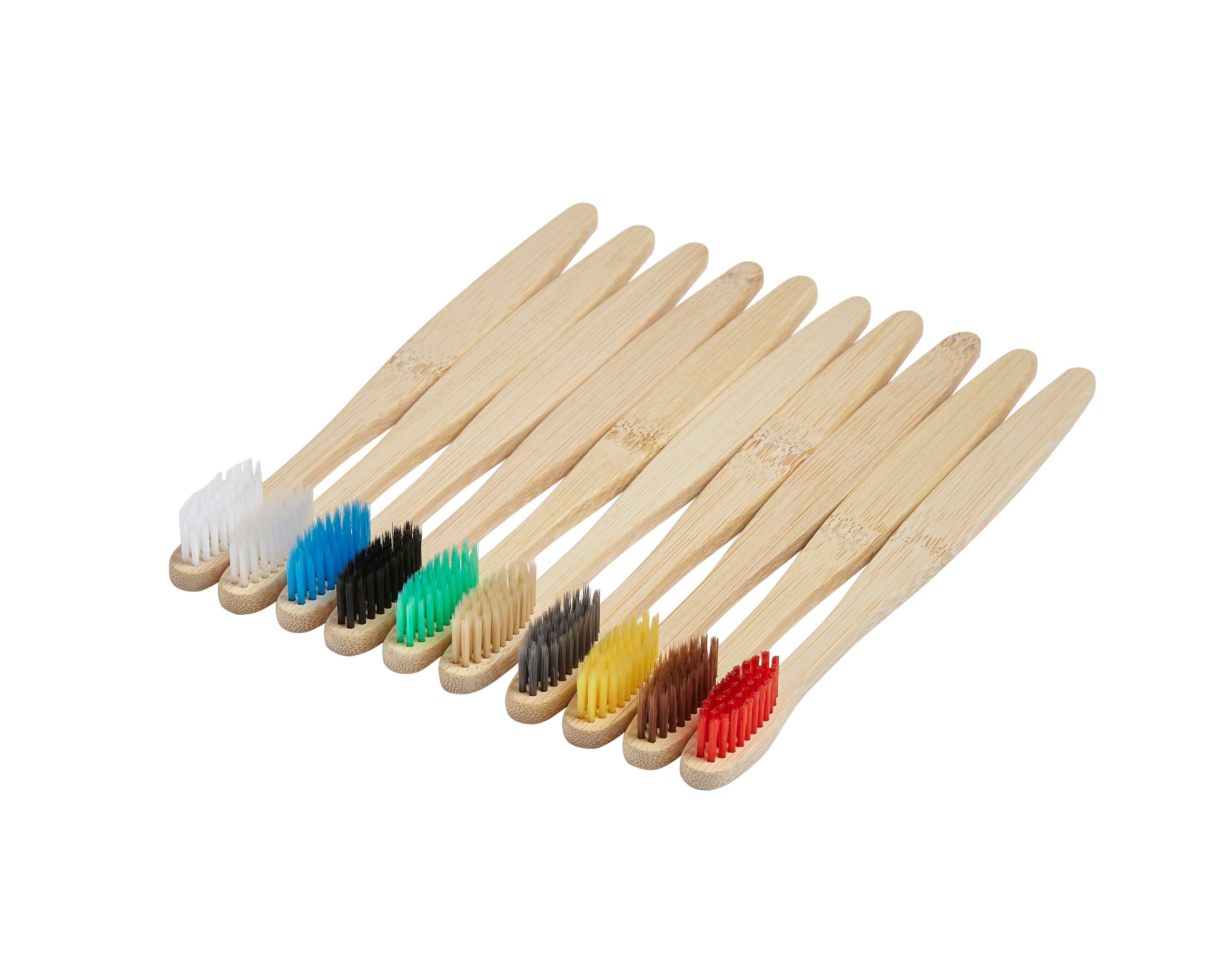 Bamboo Toothbrushes - 10 Pack - Adult