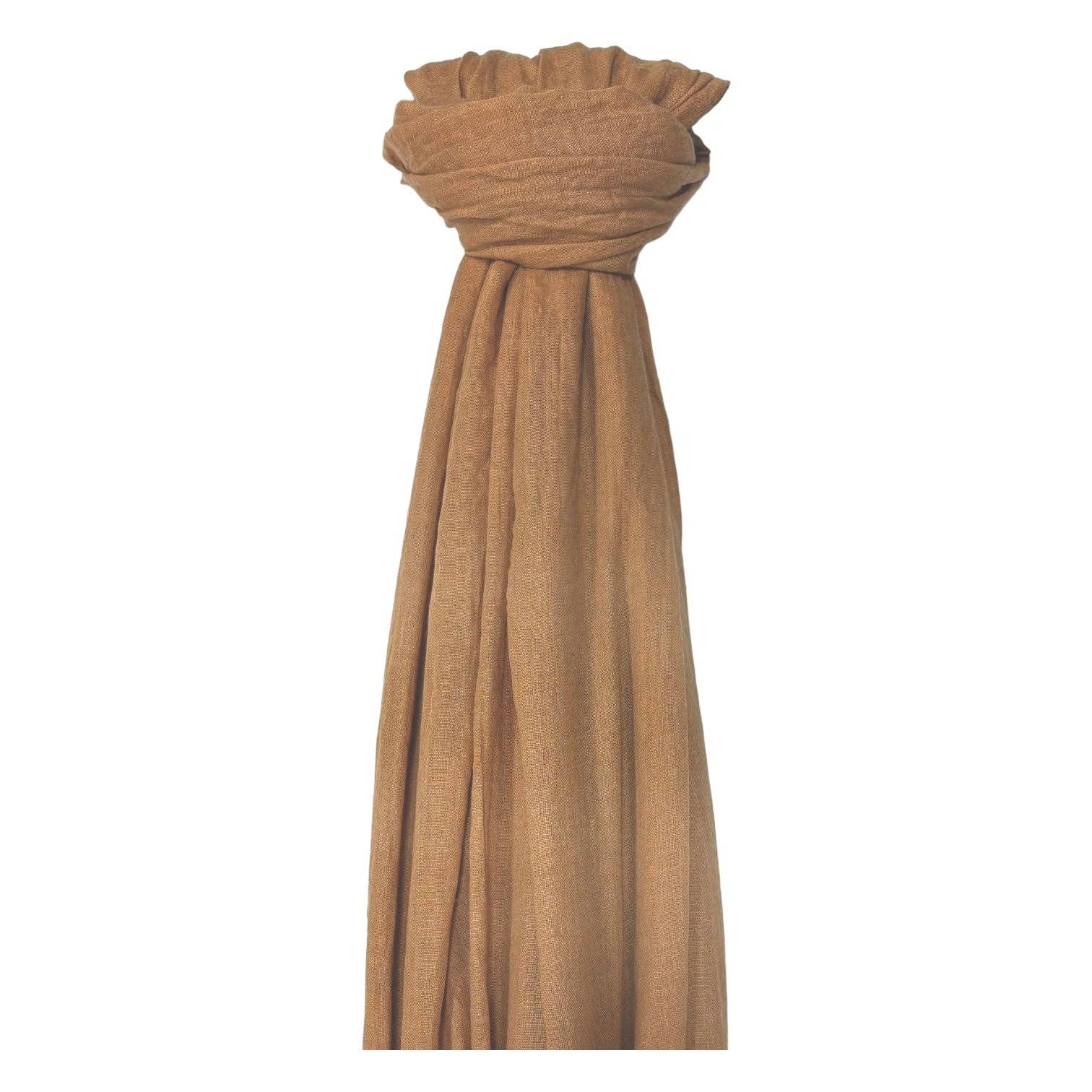 Big Plain Cotton Blend Scarf