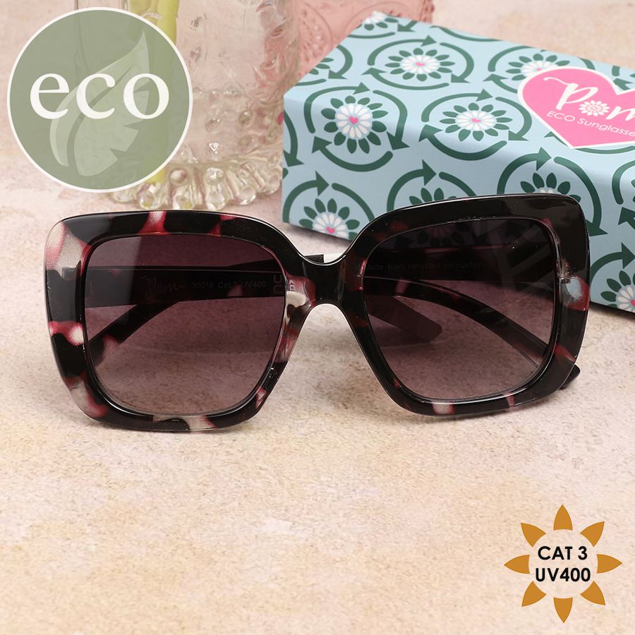 Recycled oversize square frame sunglasses
