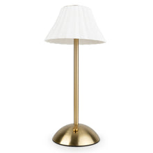 Load image into Gallery viewer, Luna Luxe LED Touch Table Lamp - White/Brass
