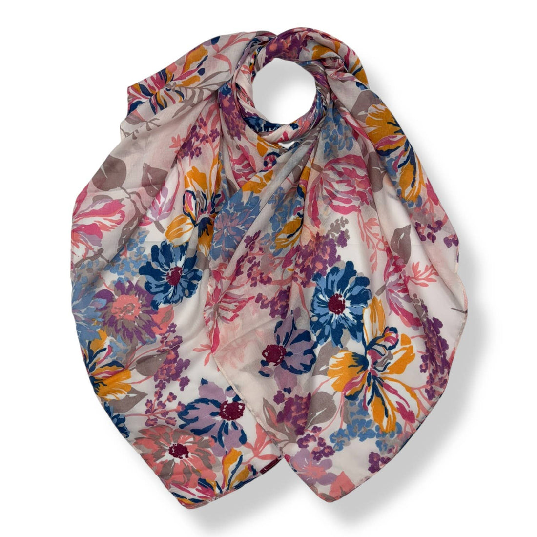 Soft Vintage Floral Print Scarf