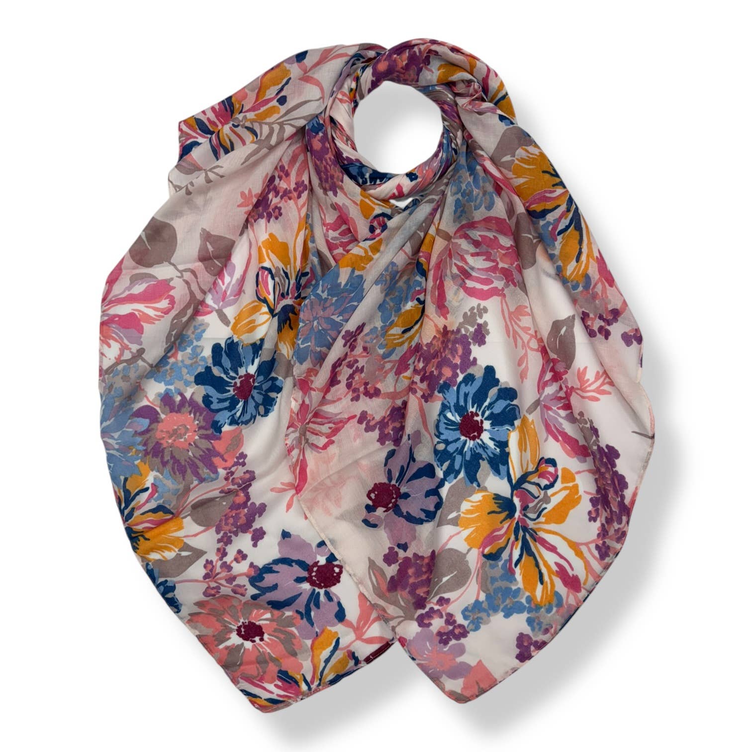 Soft Vintage Floral Print Scarf