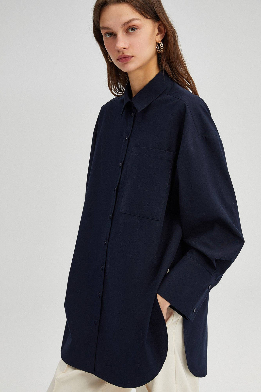 RELAXED FIT POPLIN SHIRT