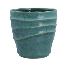Load image into Gallery viewer, Stoneware Pot Cover - Seafoam Wave
