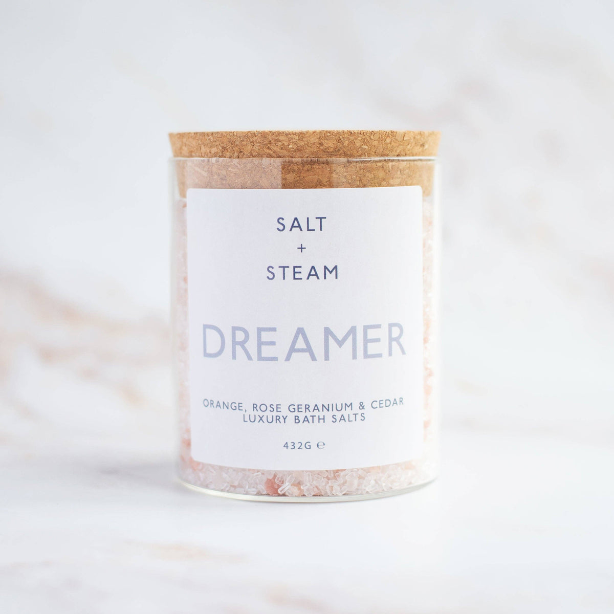 SALT + STEAM Dreamer Bath Salts – Orange, Rose Geranium & Cedar