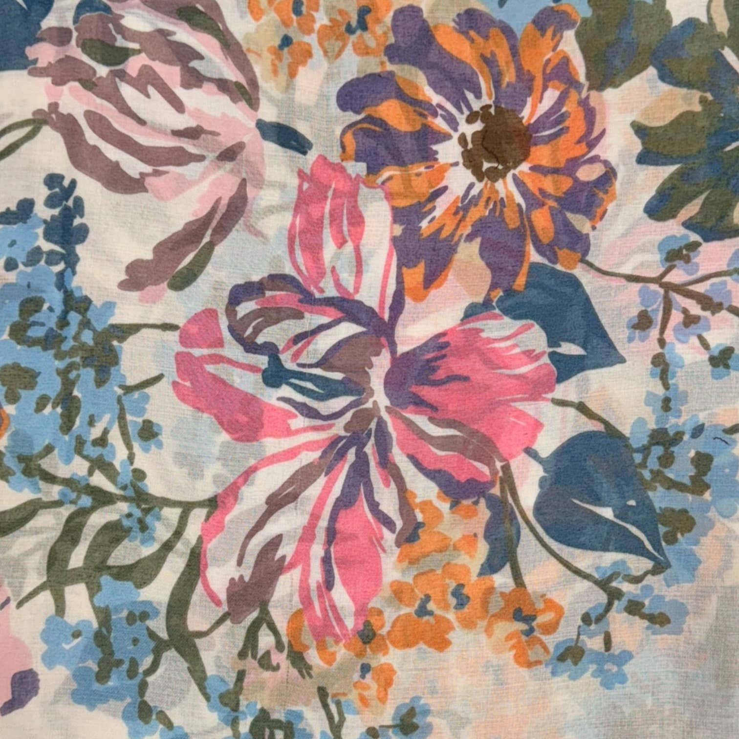Soft Vintage Floral Print Scarf