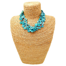 Load image into Gallery viewer, Strand Cascade Necklace - Blue
