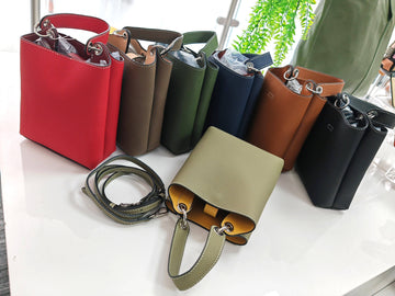 Soft Genuine Leather 2 Compartment Hand Bag